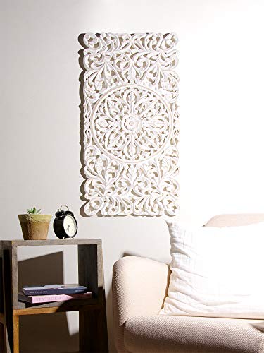 Best Home Fashion Rectangle Decorative Wall Panel-White