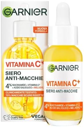 Garnier Siero Vitamina C Anti-Macchie, Illuminante e Rimpolpante,...