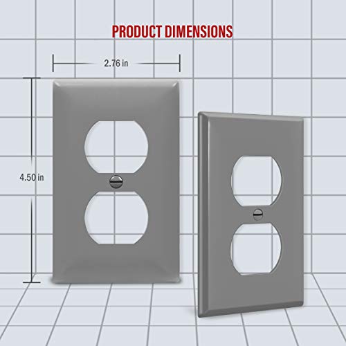 image for ENERLITES Duplex Wall Plates Kit, Home Electrical Outlet Cover, 1-Gang