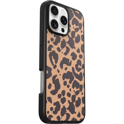Image of OtterBox iPhone 16 Pro Max Symmetry Series Case - Leo Look (Black) - Ultra-Thin, Sleek, Leopard Print iPhone Case