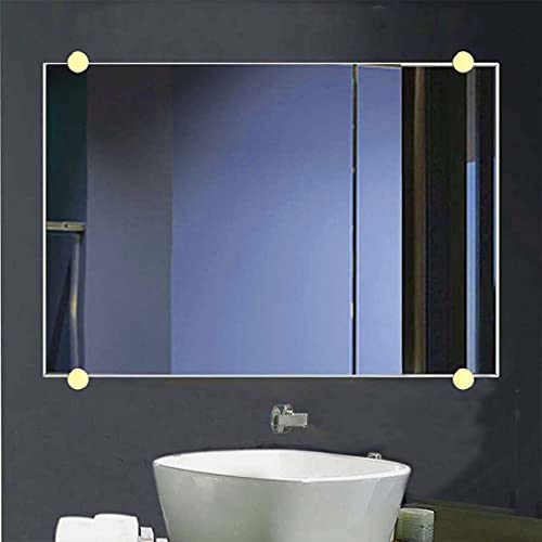 Image of Mirror Clip Mirror Hanging Hardware Mirror Holder Clips Metal Round Mirror Mounting Clips 8Pcs Zinc Alloy Clips for 3-6mm Thick AZVALVOL (Golden, 8)