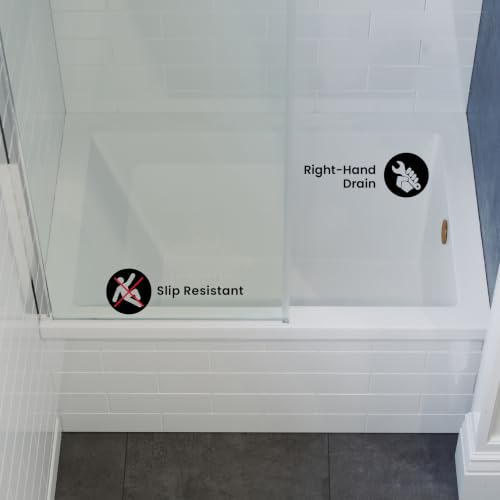 Image of Swiss Madison Voltaire 48 inch x 32 inch Right-Hand Drain Alcove Bathtub