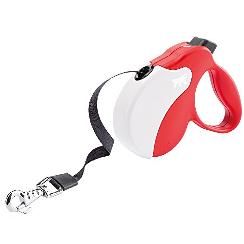 Ferplast Amigo Mini Fita, Guia Retrátil para Cães, Vermelho e Branco Ferplast para Cães, Mini, Verme