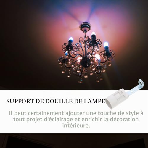 LABRIMP Prise D'Ampoule Bougie E14 Support Candelabra Pour Lustres Éclairage Intérieur 8.00 X 2.10 X 2.10 Cm Pack De 10 Douilles De Lampe – vue 9