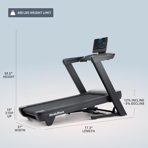 Image of NordicTrack Commercial Series Treadmills | Foldable Treadmills with Adjustable -3% to 12% Incline for High Efficiency Running and Walking Workouts at Home