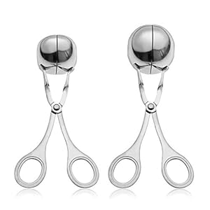 2 stuks vlees ballers, roestvrij staal vlees baller tang, geen-stick vlees ballers, roestvrij staal vlees baller tang, non-stick tang taart gehaktbal maker ijs tang koekje schep