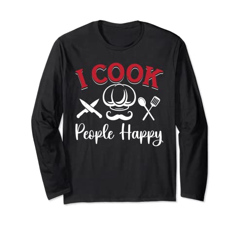 Cook People Happy Cook Kit de cocina para adultos Chef Manga Larga