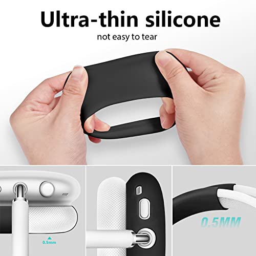 Case for Airpods Max Headphones, Silicone Cover for Apple Airpod Max,Accessories Cases (Black) by CAGOS - Image 6