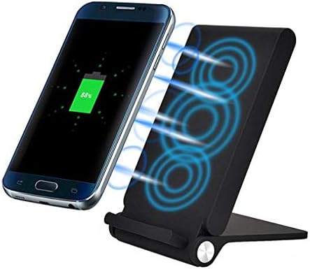 SCDWireless Wireless Charger 10W Fast Folding Stand for Galaxy S21,Plus,Ultra - 3-Coils Charging Pad Slim Compatible with Samsung Galaxy S21,Plus,Ultra,Black,SC-SC78353U4E-196
