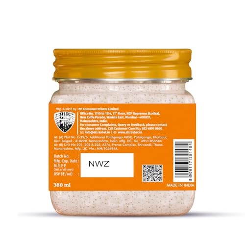 Image of DR.RASHEL Vitamin C Exfoliator For Face & Body Scrub | All Skin | Deep Exfoliation | Dead Skin Remover | Tan Removal | Blackhead Remover | 380ml Each | Pack of 2