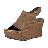 Pierre Dumas Hester-16 Taupe Womens Wedge Sandals Size 7.5M