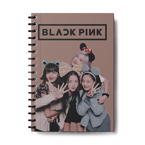 Image of BLACKPINK Wiro Journal Notebook | 80 gsm Paper With 350GSM Hard Cover | Unruled | Pages - 160 | | A5 Size | Wiro Binding | Versatile for School, Home & Office |