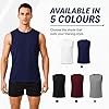 LORSPORTCH Men's Gym Vest Sleeveless Tank Top Athletic Workout Shirt Muscle Fit Bodybuilding Training Running Sports Top Red XXL #1