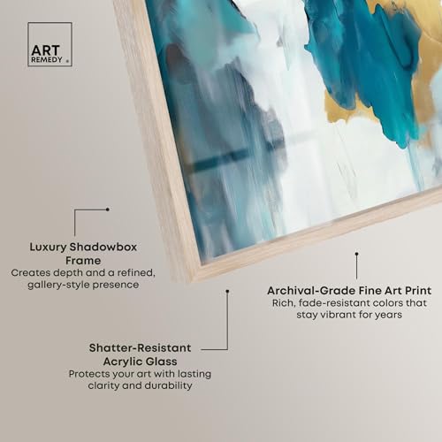 Art Remedy Gold Surge shadowbox cadre blond pour habiller un mur vide