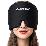 Comfpack Migraine Relief Cap with 30% Longer Cold, Headache Relief Hat Ice Pack Mask Product, Soft Cooling Gel Head Wrap Cold Therapy Hat for Migraine, Sinus Pain, Stress Relief, Sleep & Hangover