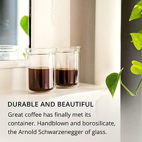 Set de dos vasos Stagg para café y té de vidrio borosilicato miniatura 3