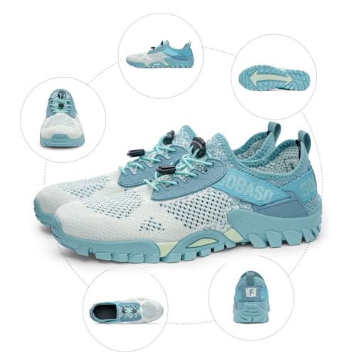 Image of SOBASO Water Shoes Women Men Quick Drying Swim Beach Aqua Shoes for Water Sport Diving Hiking Sailing Travel
