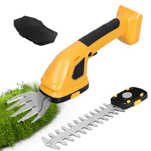 Cordless Hedge Trimmer Compatible with DeWalt 20V MAX Battery, 4' Grass Shear & 8' Shrubbery Trimmer...