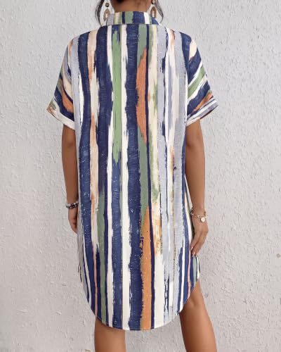 Image of Bsubseach Women Swimsuit Coverup Shirt Dress Button Down Bathing Suit Cover Up Beach Vacation Outfits