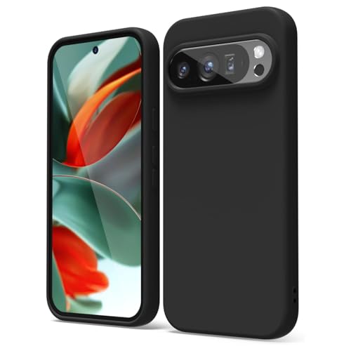 For Google Pixel 9 Pro XL Phone Case Liquid Silicone Thin Slim Soft Rubber Gel TPU Plain Protective Simple Cover for Pixel9 ProXL (For Pixel 9 Pro XL)