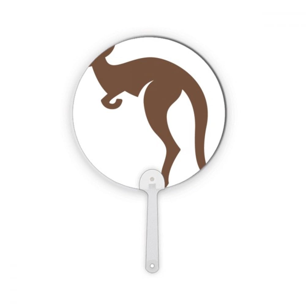 Éventail portable marron pour rester au frais en voyage ou décorer le salon