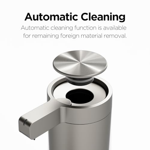 Image of Automatic Liquid Soap Dispenser Stainless Steel Touchless Hand Soap Dispenser with Waterproof IPX5 Motion Sensor Dish Soap Dispenser for Kitchen Bathroom (Rechargeable (Black))