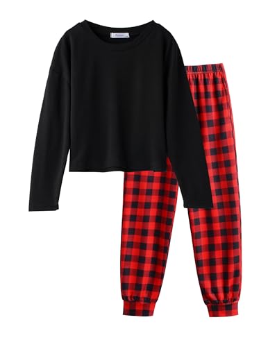Image of Arshiner Girls 2 Piece Outfits Kids Tie Dye Sweatsuits Set Long Sleeve Shirt and Pants Set Size 5-14 Y