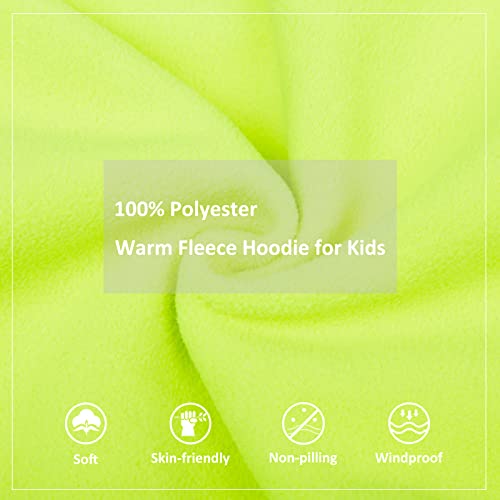 Littlespring Kids Fleece Hoodie For Boys Fall Winter Warm Zip Up Jacket, Light Green, Size 8 #TOP5