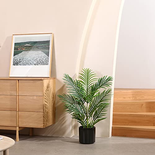 Kunstpflanzen Groß 90cm Künstliche Palme Pflanzen Fake Pflanzen Plastik Kunstpalme Pflanze Deko für Home Wohnzimmer Schlafzimmer(1PACK) – Bild 6