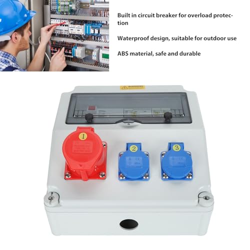 Caja de Enchufe Industrial robusta con disyuntor integrado 5
