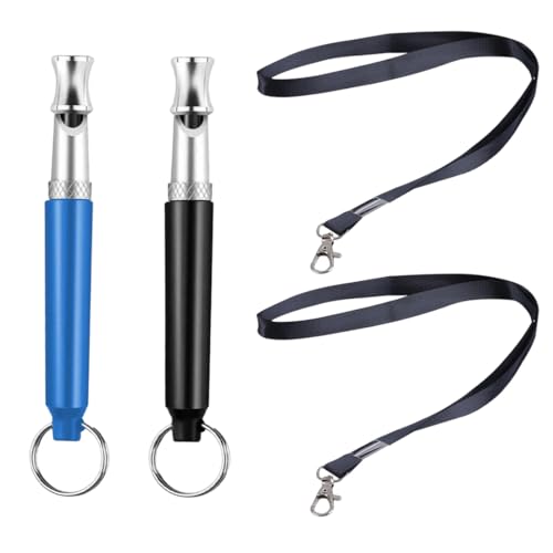 KEQAR 2 PCS Silbatos Ultrasónicos de Alta Frecuencia para Perros, Silbatos Silenciosos para Entrenamiento y Llamadas, Accesorios de Adiestramiento para Perros (3A)
