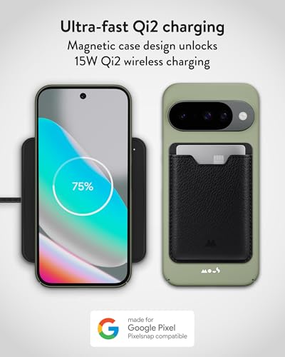 Coque Google Pixel 10 Pro antichoc housse mince verte avec aimant Qi2