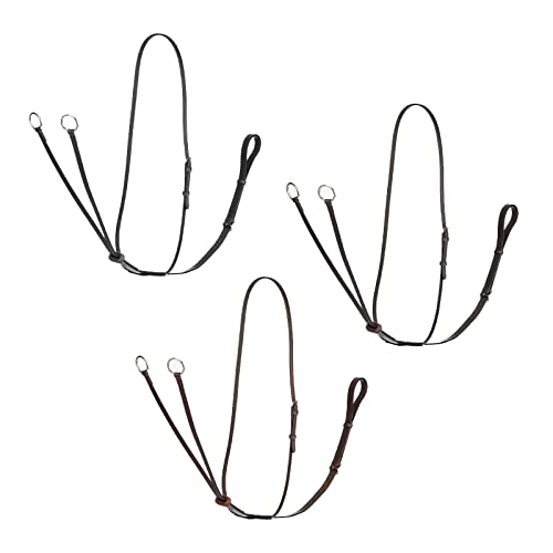 Martingale de course LeMieux Arika en cuir de qualité et boucles argent