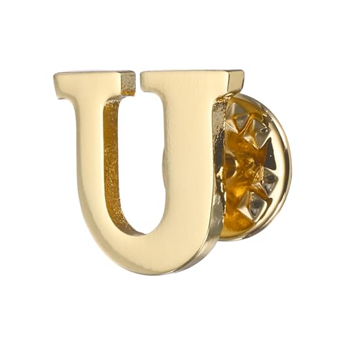Image of PATIKIL Letter Lapel Pins, Initial Alphabet Collar Pins Letter Brooch Pins for Women Men Shirt Dress Suits