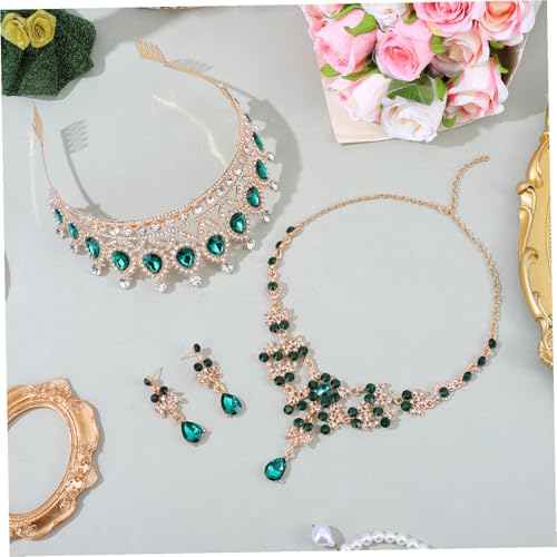 Conjunto elegante de collar y pendientes de aleación para vestidos de fiesta 7