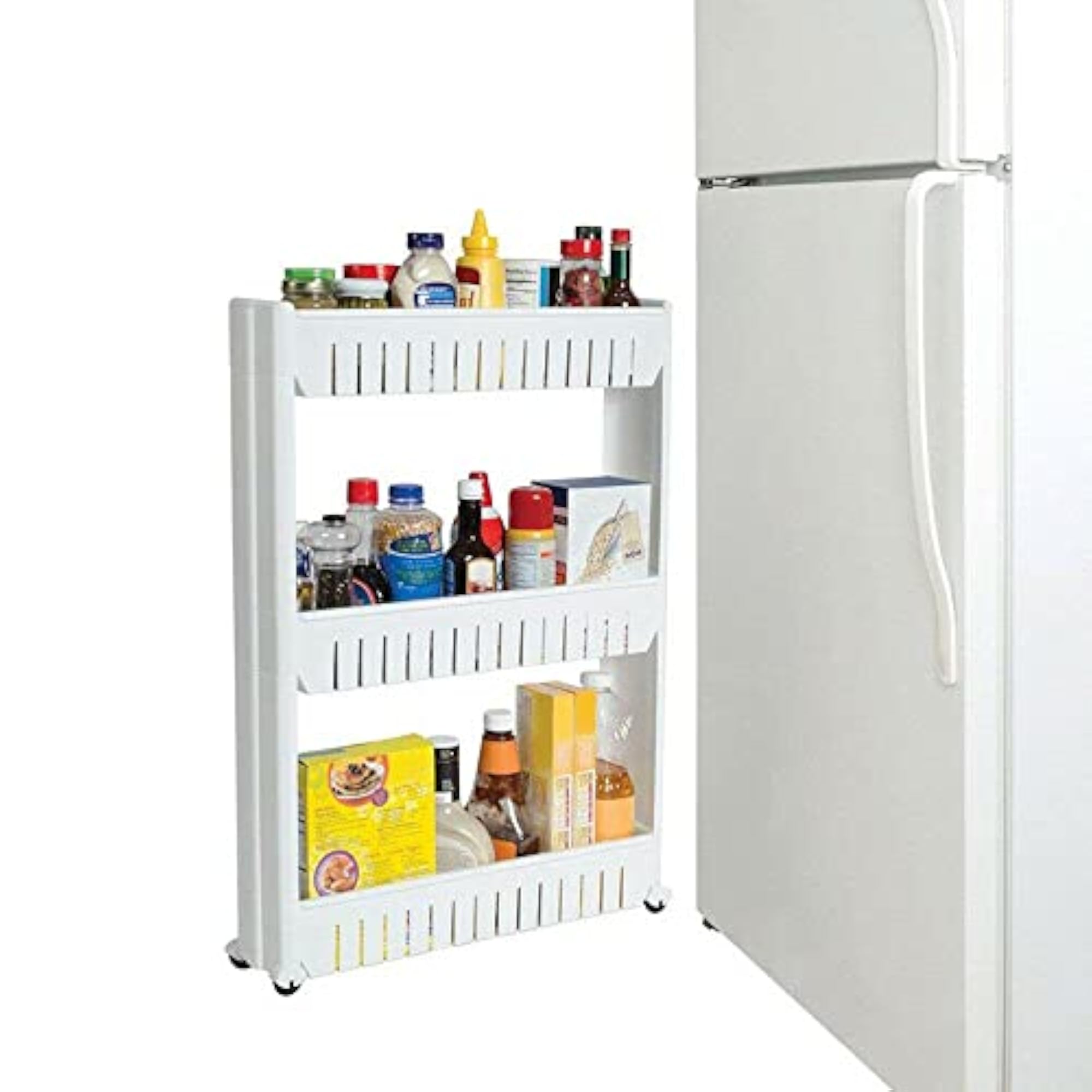 Multilayer Space Saving Storage Organizer Rack with Wheels