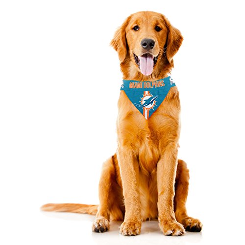 Littlearth Unisex-Adult Nfl Miami Dolphins Pet Bandana, Team Color, Small #TOP1