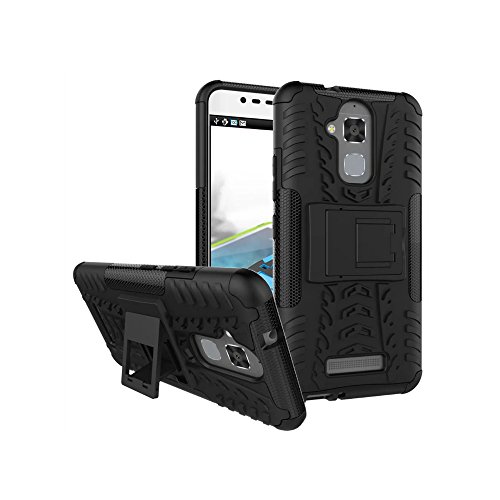 Asus ZenFone 3 Max ZC520TL Case, Starhemei Slim Hard PC Armor Hybrid Bumper TPU Soft Drop Protection Defender Case Cover For Asus ZenFone 3 Max 5.2 Inch (Armor-Black)
