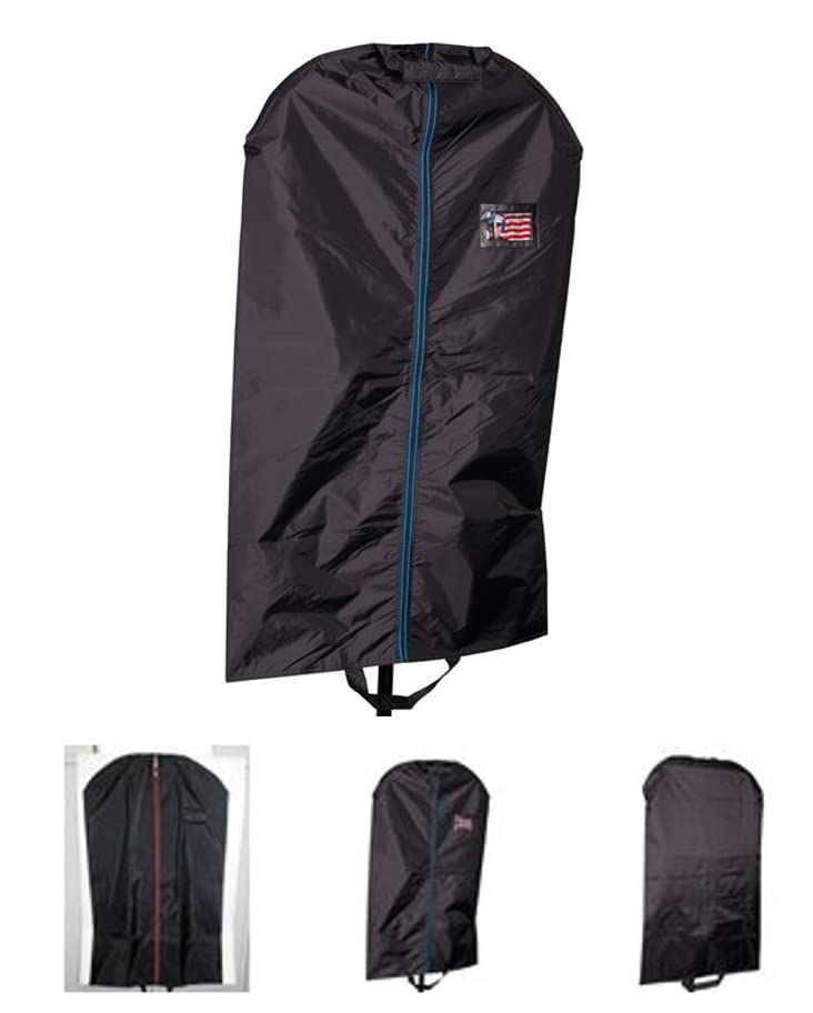 Garment Cover Bag Black w/Red Zipper Trim