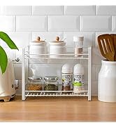 Serenz, Foldable 2-Tier Kitchen Spice Rack – Wrought & Cast Iron Corner ...