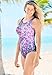 Swimsuits For All Swim 365 Women's Plus Size High-Neck One Piece - 16, Navy Multi