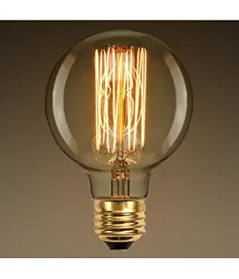 Arghyam Antique Incandescent Bulbs Dimmable 40W Lamps | for Bar, Kitchen,Nightclub,Hotal,Diwali, Home Light Fixtures Squirrel Cage Filament E26/E27 Base Edison Filament Bulb (Warm White,G-80)