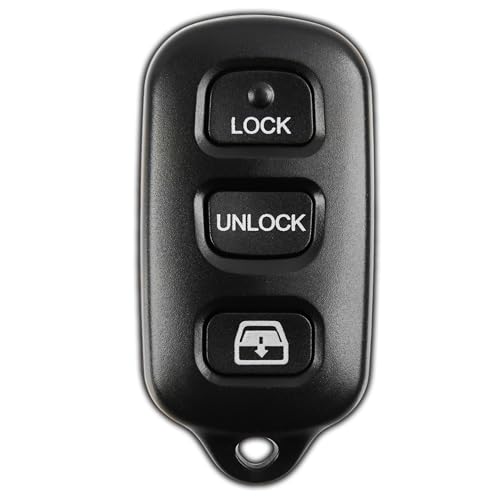 KeylessOption Key Fob for 1999 2000 2001 2002 2003 2004 2005 2006 2007 2008 2009 Toyota Sequoia 4Runner Keyless Entry Remote Remote Control, 3-Button Panic HYQ12BBX, Programming Guide Included