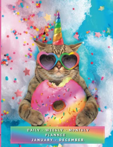 Cat Themed Planner: Daily, Month, and Yearly Planner Undated -