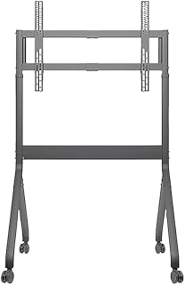 Cornea Premium Motorized Interactive Panel Display Stand Heavy Duty Heights Adjustment Floor TV Trolley with Brackets for ... Price In India