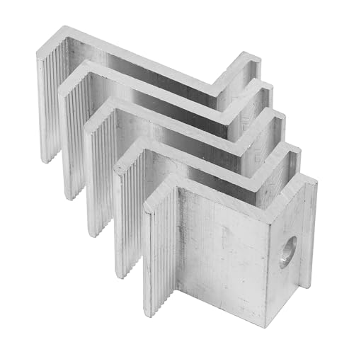 Endklemme für Solarmodul, 4 Stück, für 45 mm Modulhöhe, aus Alu, inkl. Befestigungszubehör, Solar Montageschiene Zubehör für gerahmte Module, PV Modul Halterung, Solarpanel Randklemme Photovoltaik