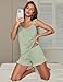 Ekouaer Pajama for Women Set 2 Piece Lightweight Summer Pajamas Soft Sexy Lingerie Ruffle Cami and Shorts Bridal Pj