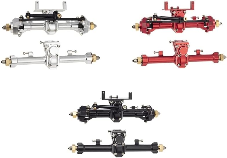 Juego completo de eje delantero y trasero de Metal para coche teledirigido 1/24 Axial SCX24 Gladiador JLU Bronco C10 Deadbolt