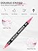 EBANKU Nail Art Pens For Painting Nails, 24 Colors Double-Ended Nail Art Marker Quick-Drying Nail Polish Pen For 3D Nail Art, Fine Tip Nail Point Dotting Tool Drawing Pen For DIY Beauty Adorn Manicure