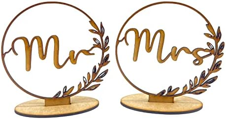 Amazon.com: Ling's Moment Mr Mrs Sign Chair Decor for Wedding Chair ...